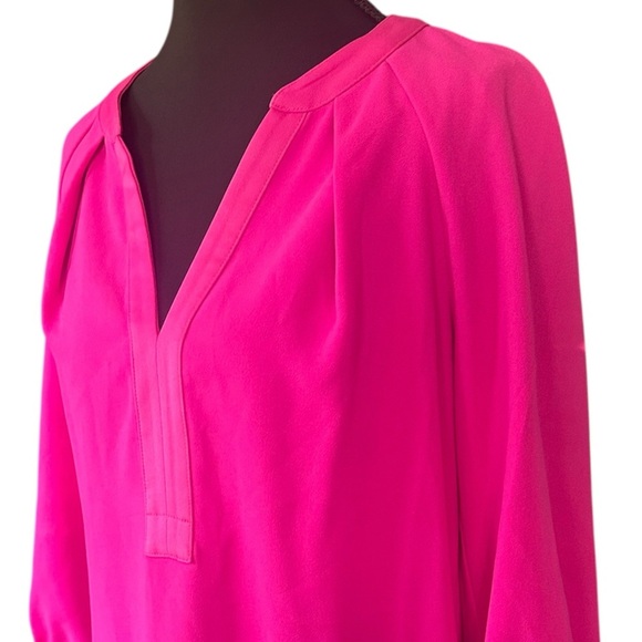 Trina Turk Hot Pink 3/4 Sleeve Tunic Dress with Pockets - Picture 2 of 8
